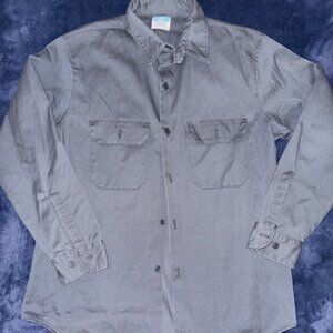Vintage Big Mac Penneys Work Shirt Gray Long Sleeve Button Up Men’s Size M USA M